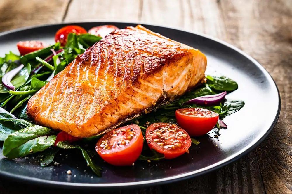 Nutritious salmon plate - nutrition coaching huntsville al